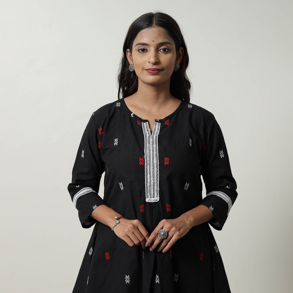 Black - Jacquard Cotton Co-Ord Set 06