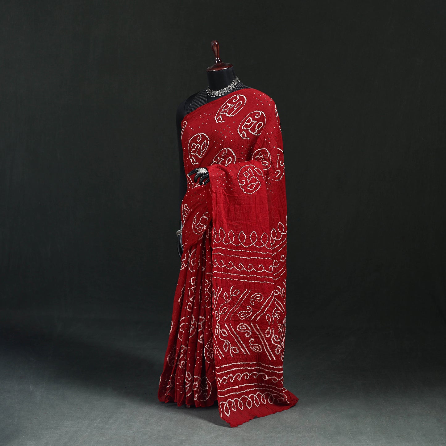 Kutch Bandhani Tie-Dye Cotton Saree 46