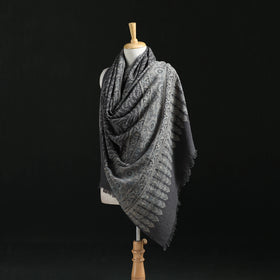 Ajrakh Hand Block Print Natural Dyed Handwoven Acrylic Wool Shawl 10
