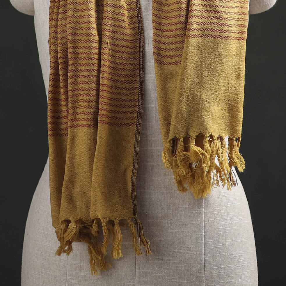 Yellow - Kumaun Handwoven Pure Merino Wool Stole 95