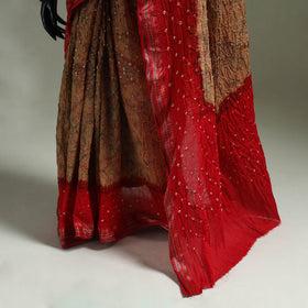 Kutch Tie-Dye Shibori Bandhani Cotton Saree with Blouse Piece 35