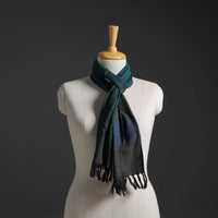 Green - Kumaun Handwoven Pure Merino Wool Scarf 262