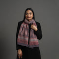 Maroon Bagh Hand Block Printed Merino Woollen Stole