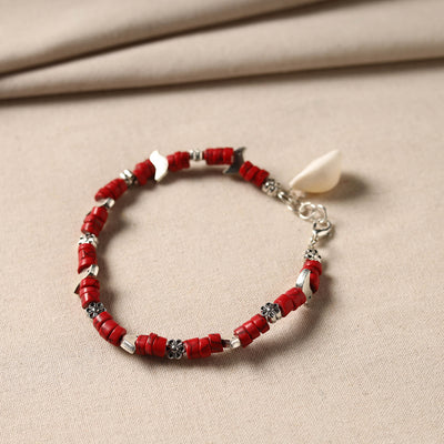 Handcrafted German Silver Beaded Anklet  60