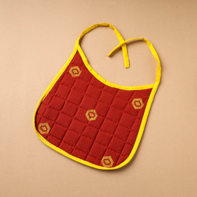 Red Handmade Cotton Baby Bib