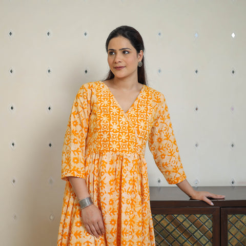 Buy Angrakha Batik Dress for Women Online in India