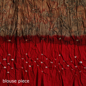 Kutch Tie-Dye Shibori Bandhani Cotton Saree with Blouse Piece 35