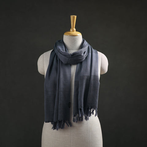 Grey - Kumaun Handwoven Pure Merino Wool Stole 96