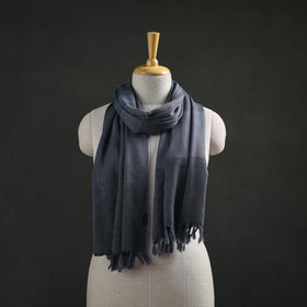 Grey - Kumaun Handwoven Pure Merino Wool Stole 96