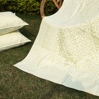 applique double bed cover set