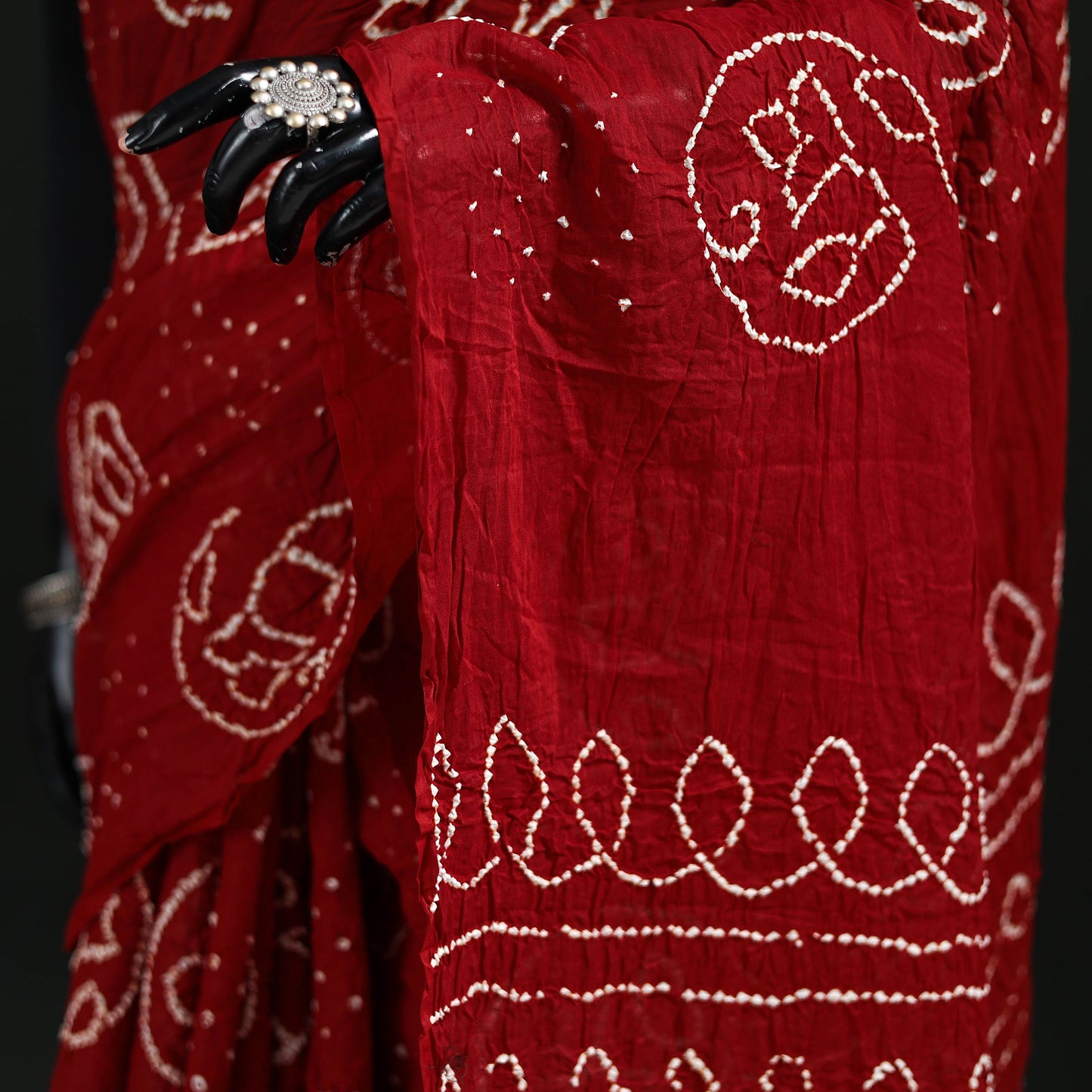 Kutch Bandhani Tie-Dye Cotton Saree 46