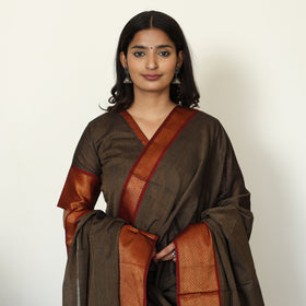 Brown - Dharwad Cotton Kurta with Palazzo & Dupatta Set 15