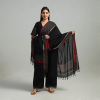 Black - Cotton Dharwad Kurta Set with Palazzo & Dupatta 03