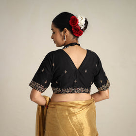 Fine Tissue Zari Yellow Bengal Saree with Embroidered Blouse