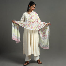 Buy Block Printed Mul Cotton Sanganeri Dupatta
