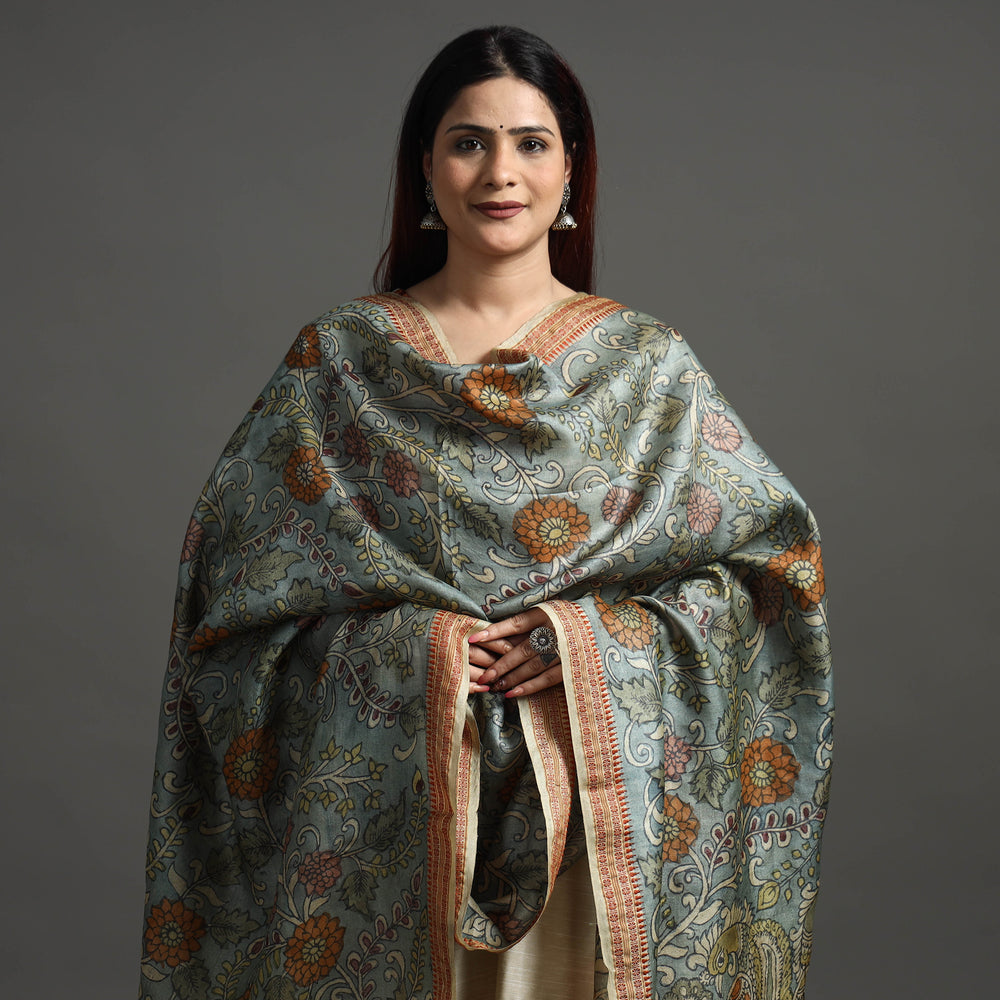 kalamkari silk dupatta