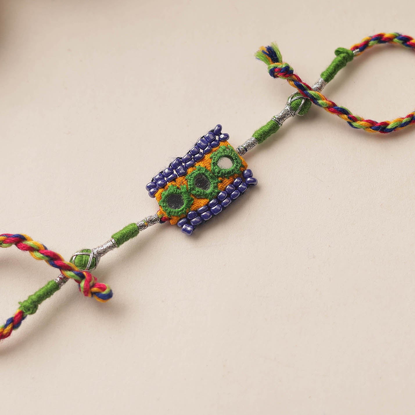 Mirror & Beadwork Rakhi