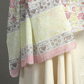 Buy Block Printed Mul Cotton Sanganeri Dupatta