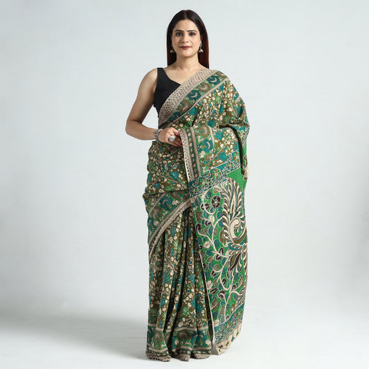 Kalamkari Printed Cotton Saree with Blouse Piece 31