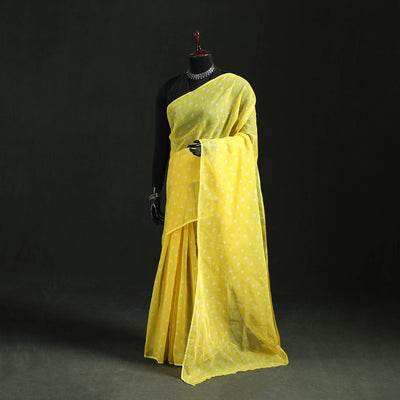 Bandhani Tie-Dye Kota Doria Cotton Saree 24