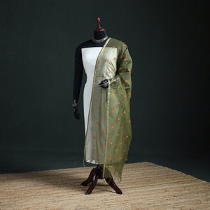 Kota Doria Cotton Embroidered Plain Dupatta 10
