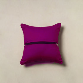 Polka Dot Zari Buti Plain Cushion Cover (16 x 16 in) 18