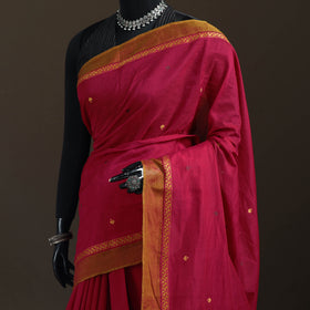 Peepal Leaf Buti Jacquard Pure Handloom Cotton Saree 04