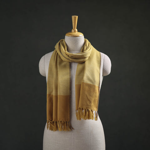 Yellow - Kumaun Handwoven Pure Merino Wool Stole 98
