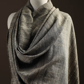 Kutch Bhujodi Handspun Handwoven Merino Wool x Katia Silk Chomuk Buta Shawl 02