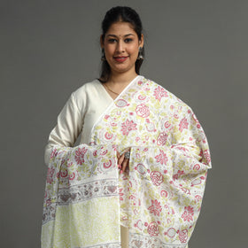 Buy Block Printed Mul Cotton Sanganeri Dupatta