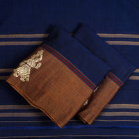 Blue - 3pc Mercerized Cotton Dharwad Dress Material 14