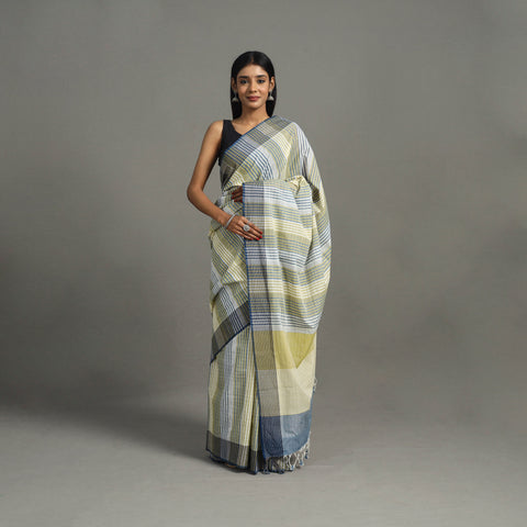 Multicolor - Stripes Cotton Handloom Saree 07