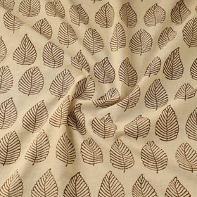 Beige Bagh Hand Block Print Natural Dyed Cotton Fabric