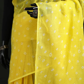 Bandhani Tie-Dye Kota Doria Cotton Saree 24