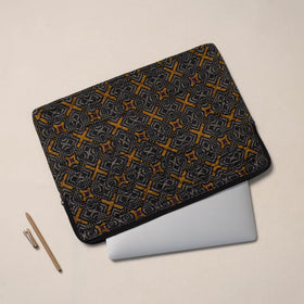  Black Handcrafted Quilted Laptop Sleeve (11 x 16 in)