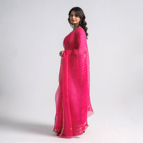  Leheriya Tie-Dye Mothra Kota Doria Silk Saree 