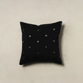 Polka Dot Zari Buti Plain Cushion Cover (16 x 16 in) 19
