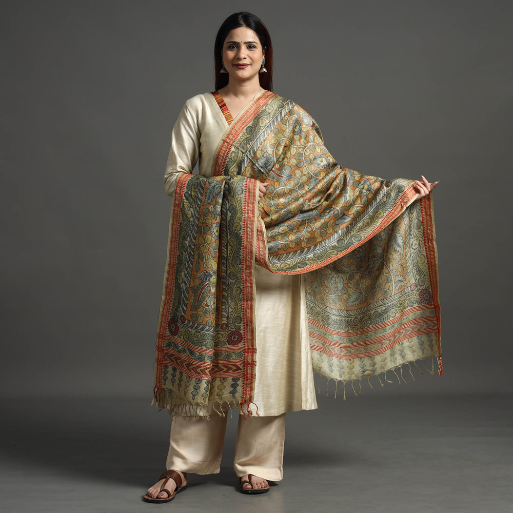 kalamkari silk dupatta