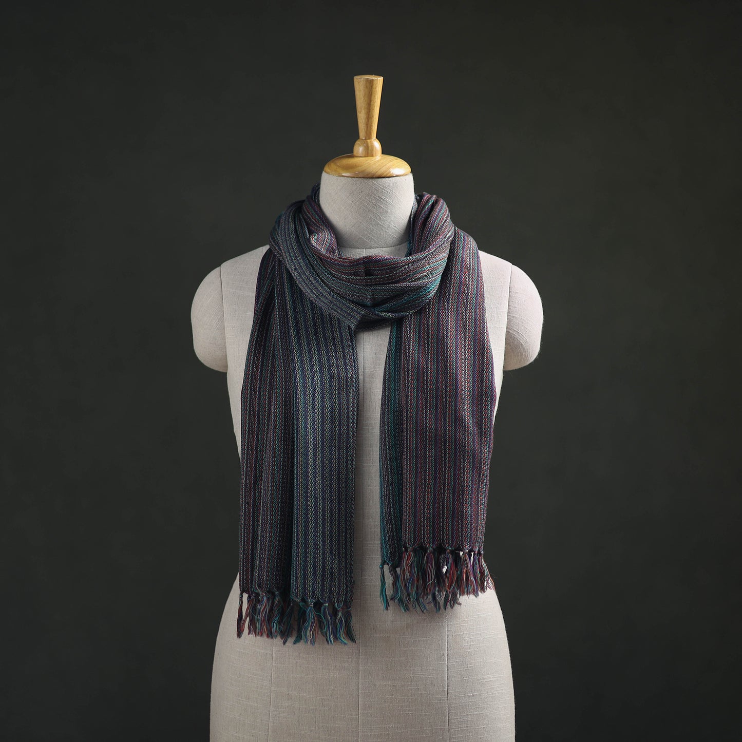 Multicolor - Kumaun Handwoven Pure Merino Wool Stole 99