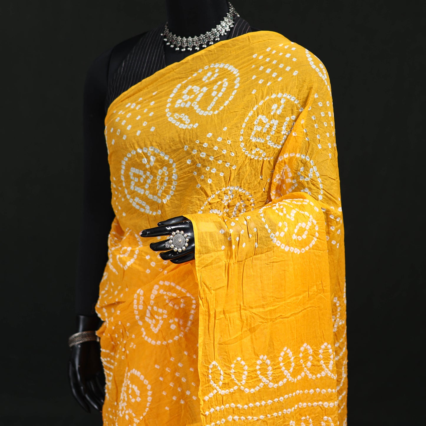 Kutch Bandhani Tie-Dye Cotton Saree 49
