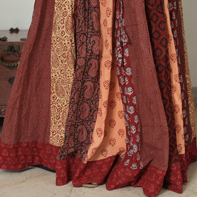  Bagh Block Printed Patchwork Cotton Long Skirt 
