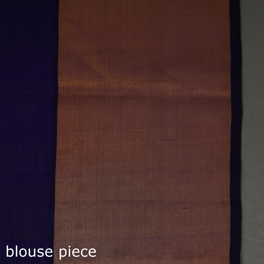 Blue - Traditional Venkatagiri Pure Handloom Silk Cotton Saree 11