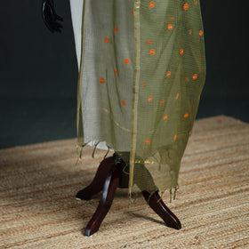 Kota Doria Cotton Embroidered Plain Dupatta 10