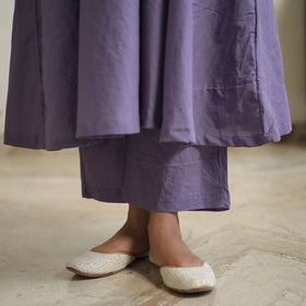 Buy Shuchi Light Purple Cotton Flared Kurta with Palazzo & Dupatta Set Online at iTokri.com