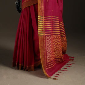 Peepal Leaf Buti Jacquard Pure Handloom Cotton Saree 04