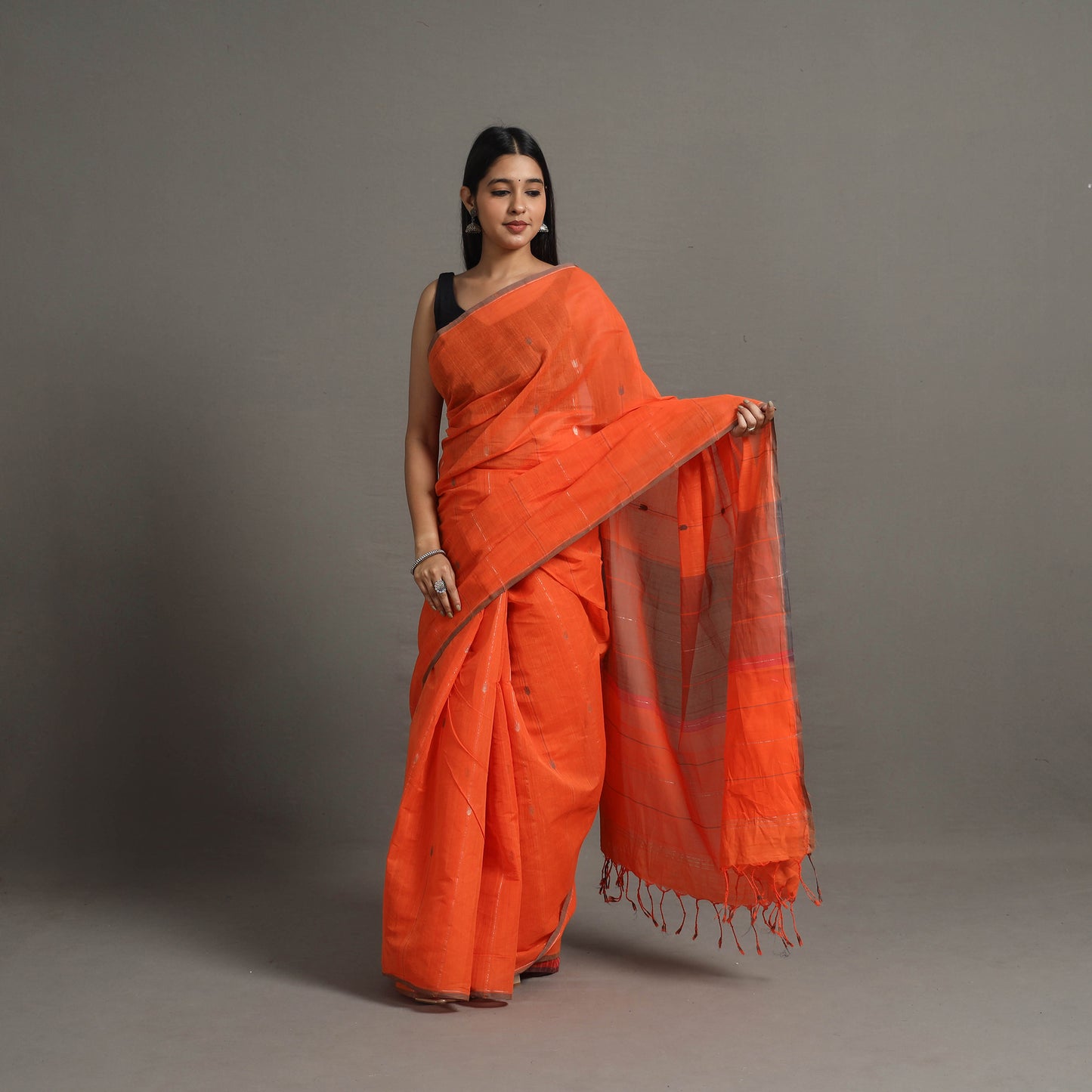 Zari Work Jamdani Cotton Handloom Saree 61