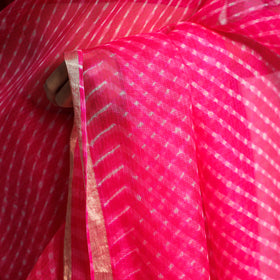  Leheriya Tie-Dye Mothra Kota Doria Silk Saree 