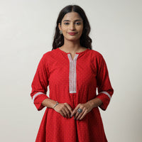 Red - Jacquard Cotton Co-Ord Set 05