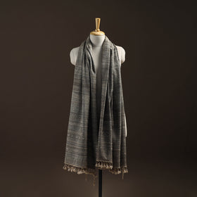 Kutch Bhujodi Handspun Handwoven Merino Wool x Katia Silk Chomuk Buta Shawl 02