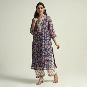 Sanganeri Kurta with Palazzo & Dupatta Set